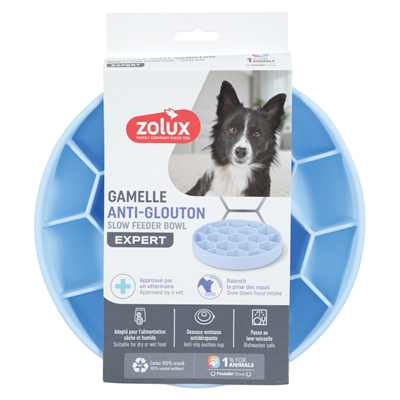 Zolux Slowfeeder voor Hond met Zuignappen | Lichtblauw