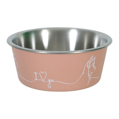Zolux Love RVS Voerbak voor Hond | Roze