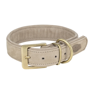Trixie Pure Leren Hondenhalsband | Lichtgrijs