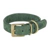 Trixie Pure Leren Hondenhalsband | Saliegroen