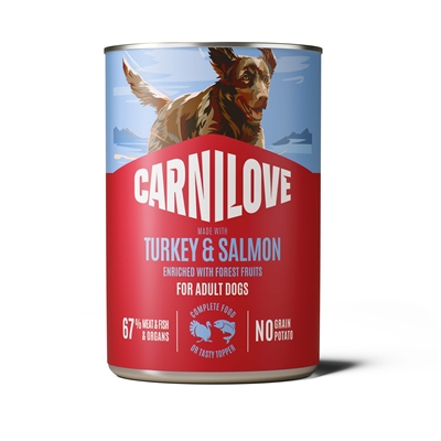 Carnilove Natvoer Hond | Kalkoen & Zalm 6 × 400 g