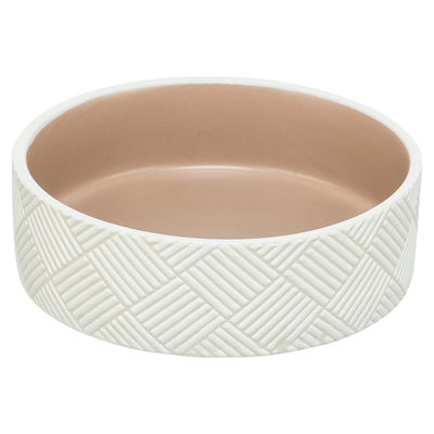Trixie Patroon Keramische Voer- & Drinkbak | Wit/Beige