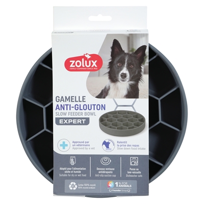 Zolux Slowfeeder voor Hond met Zuignappen | Lichtgrijs
