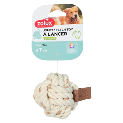 Zolux Leather Touch | touwbal voor honden